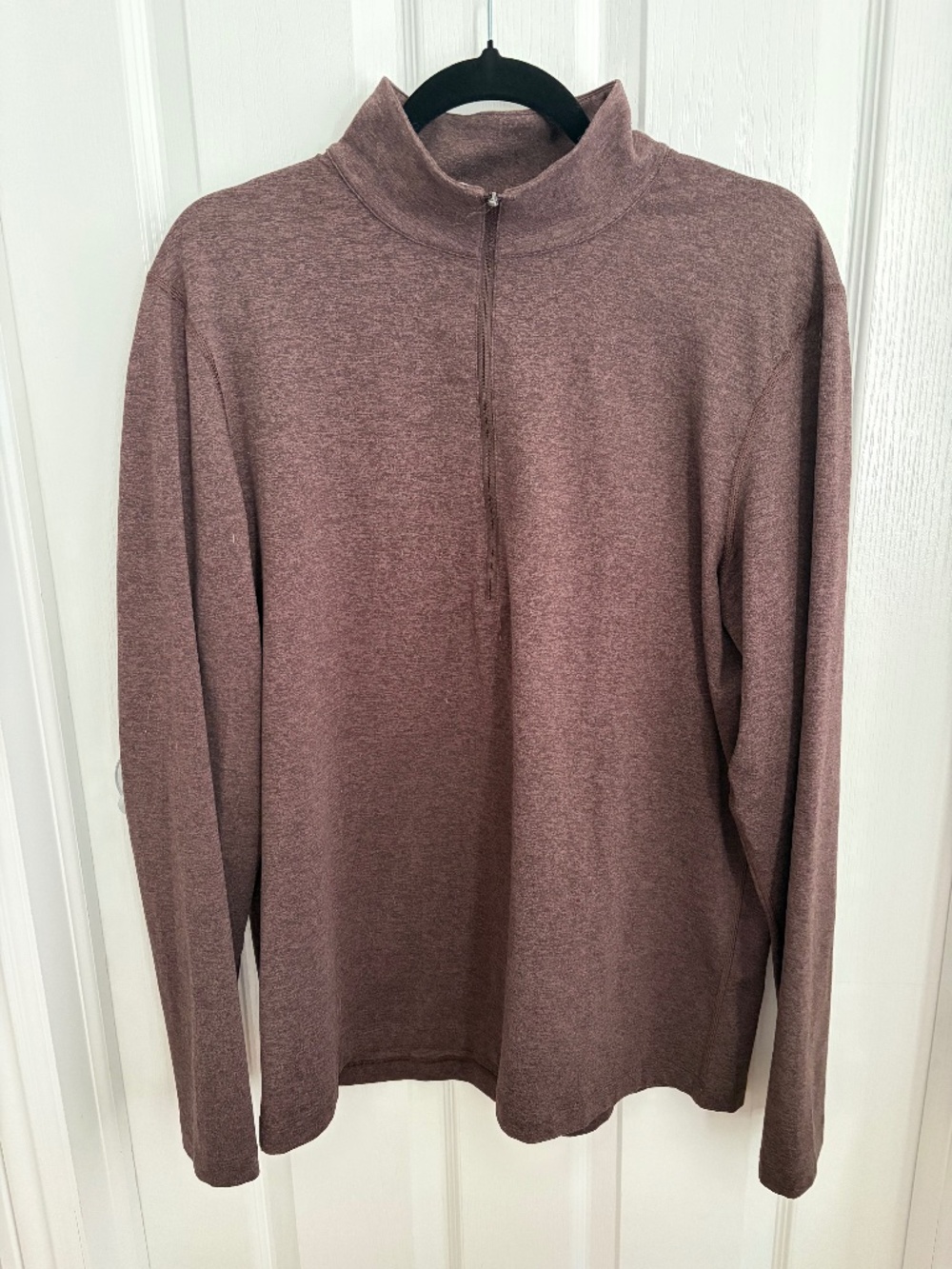 Men's Lululemon Soft Jersey Half 1/2 Zip Pullover - Brown, Size L